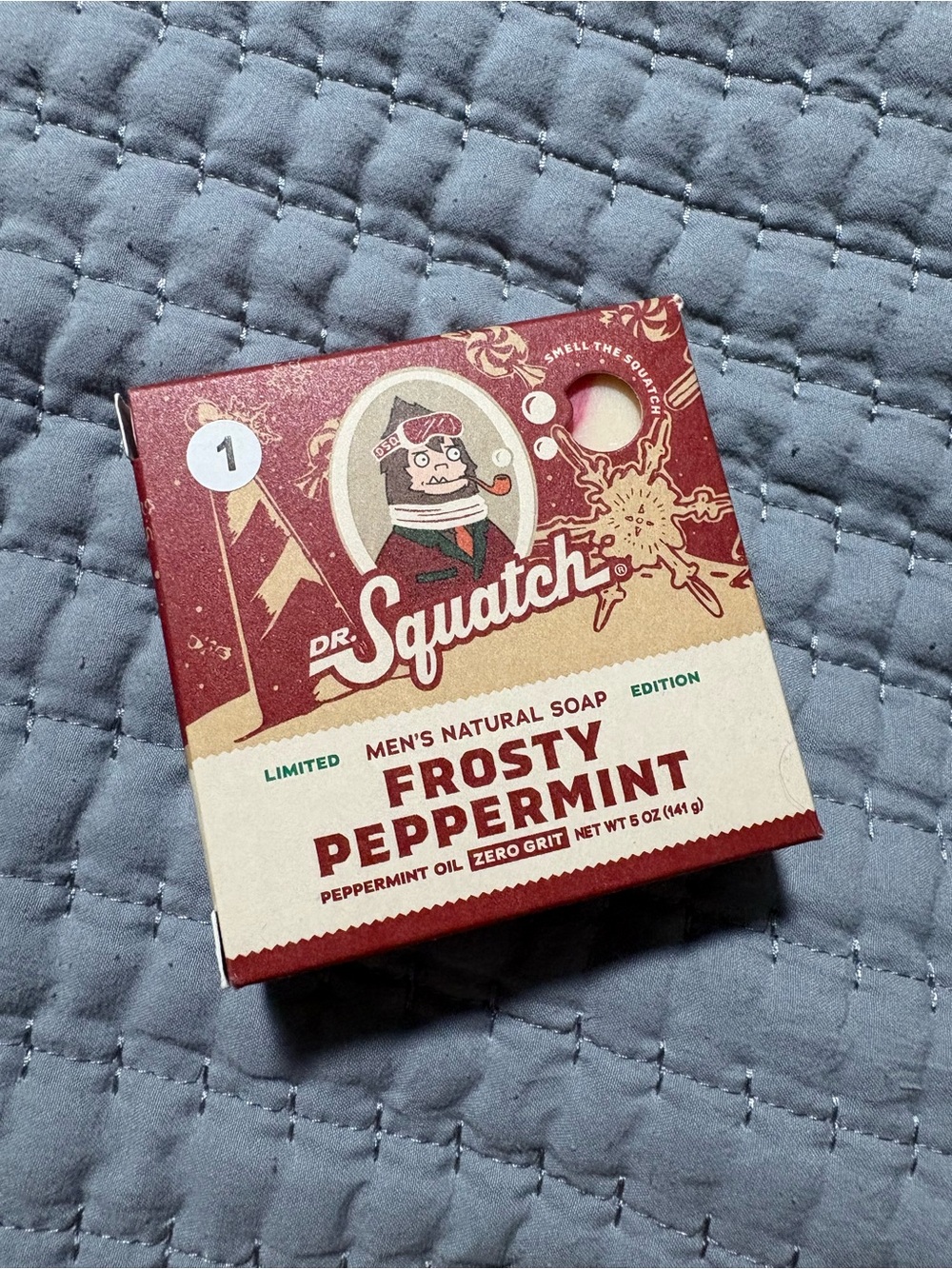Frosty Peppermint Men’s Natural Soap - Red/Tan Packaging